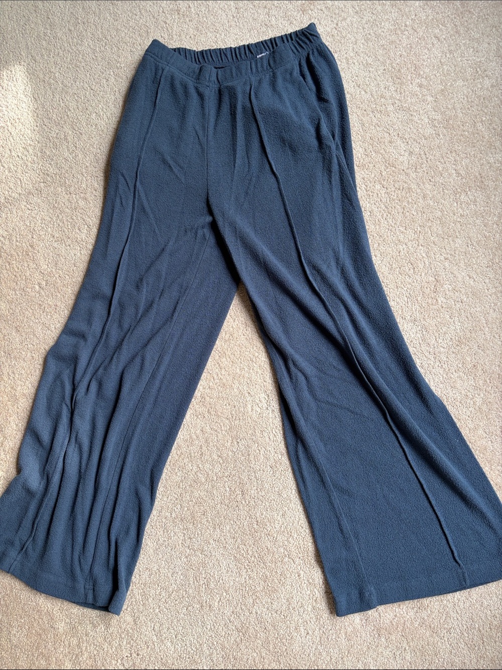 Urban Outfitters Wide-Leg Knit Pants in Dark Gray